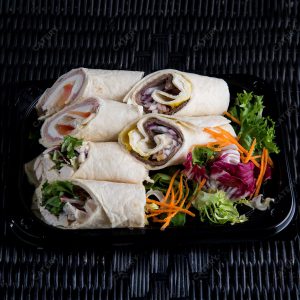 Mini Wraps with meat and fish fillings