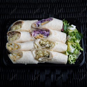 Mini Wraps with vegetarian fillings