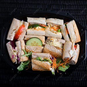 Baked Baguettes with vegetarian fillings